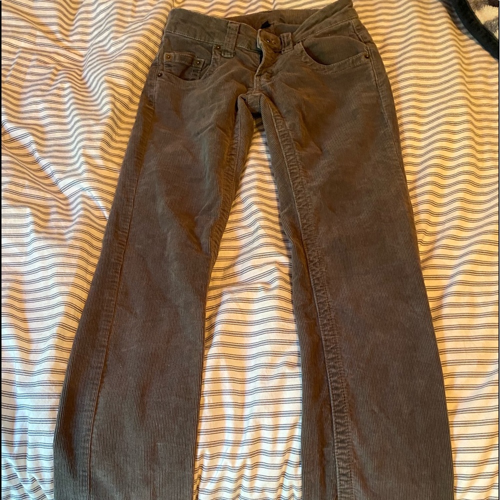 Womens low rise straight corduroy jeans, size 23L